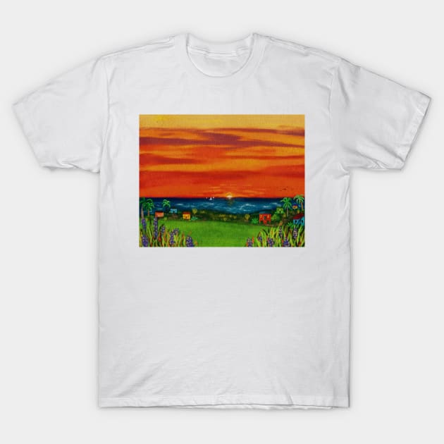 Island Sunset T-Shirt by gldomenech
